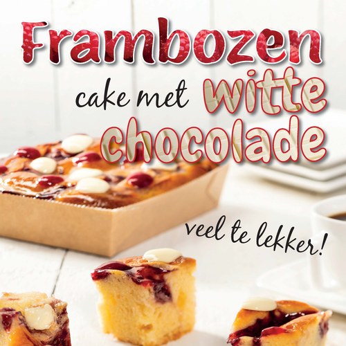 Frambozen Cake met witte chocolate