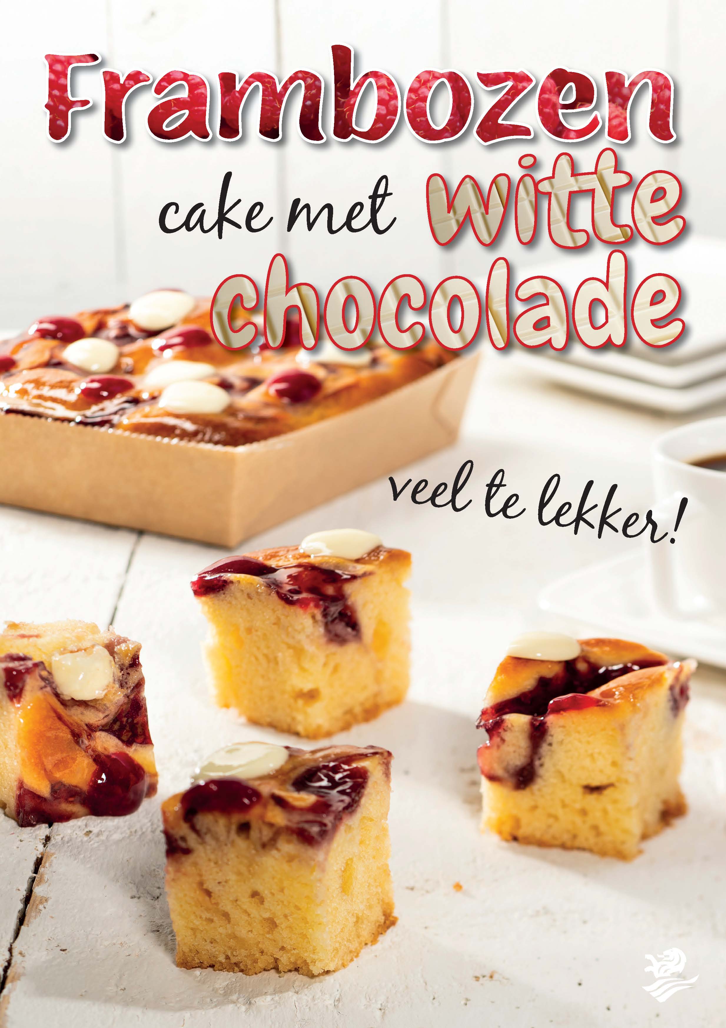 Frambozen Cake met witte chocolate