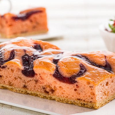 Aardbeien Plaatcake met Fruitful Strawberry