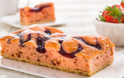 Aardbeien Plaatcake met Fruitful Strawberry