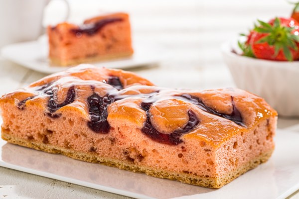 Aardbeien Plaatcake met Fruitful Strawberry