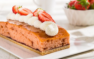 Aardbeien Plaatcake