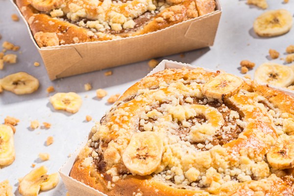 Bakvorm vierkant met Fantasy Banoffee Cake