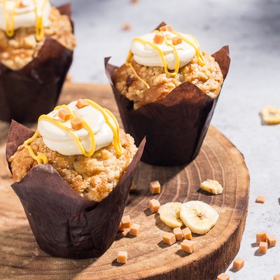 Banoffee Tulp Muffins met Fantasy Banoffee Cake