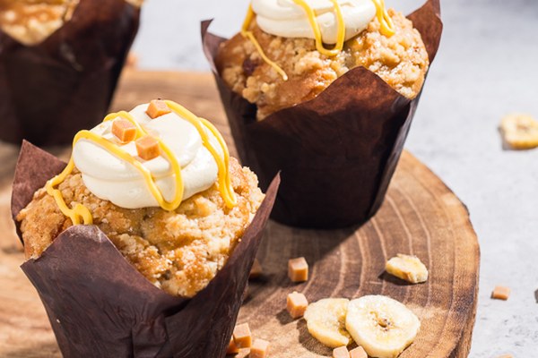 Banoffee Tulp Muffins met Fantasy Banoffee Cake