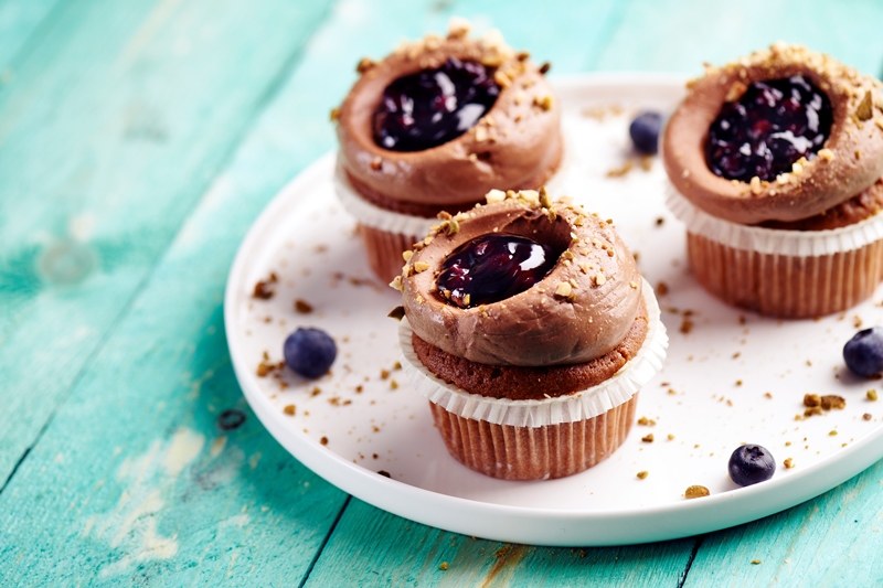 Blueberry Choc Muffins