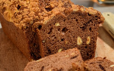 ChocNut Kruimelcake met Fantasy ChocNut Cake