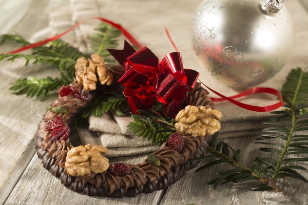 Chocolade Kerstkrans voor in de boom