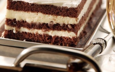 Chocolate Delight schnitt met Zeesan Tiramisu