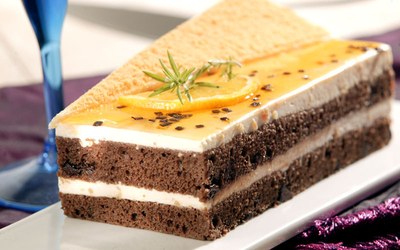 Double Choc Orangeschnitt met Double Choc Cake