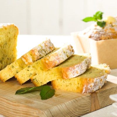 Fresh Mint Lemon Cake met Fantasy Lemon Cake