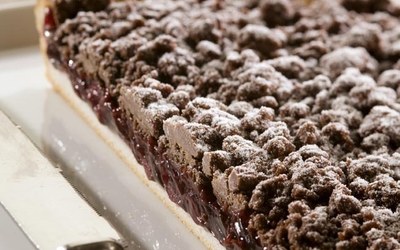 Kersen Choco Kruimelvlaai