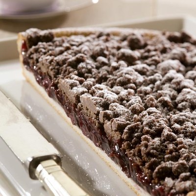 Kersen Choco Kruimelvlaai