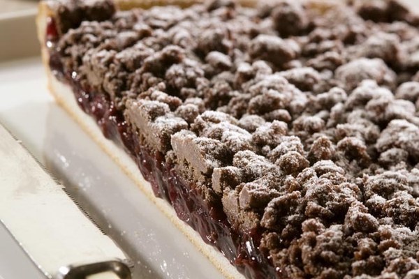 Kersen Choco Kruimelvlaai