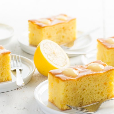 LemonCream Plaatcake met Fantasy Lemon Cake
