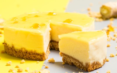 LemonGinger Cheesecake met Baked Cheesecake