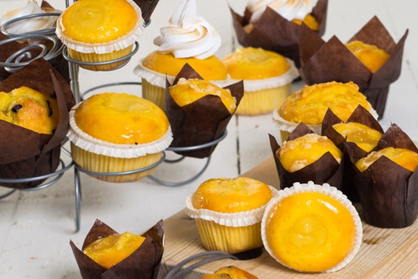 Muffins met Fantasy Lemon Cake