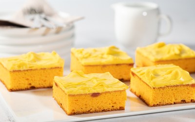 Orange Blondie met Fantasy Orange Cake