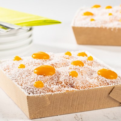 Orange Coconut Caketaartje met Fantasy Orange Cake