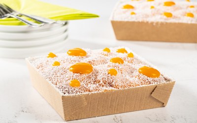 Orange Coconut Caketaartje met Fantasy Orange Cake