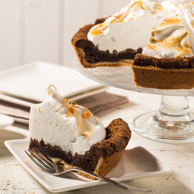 Orange Mallow Brownietaartje met Mallow