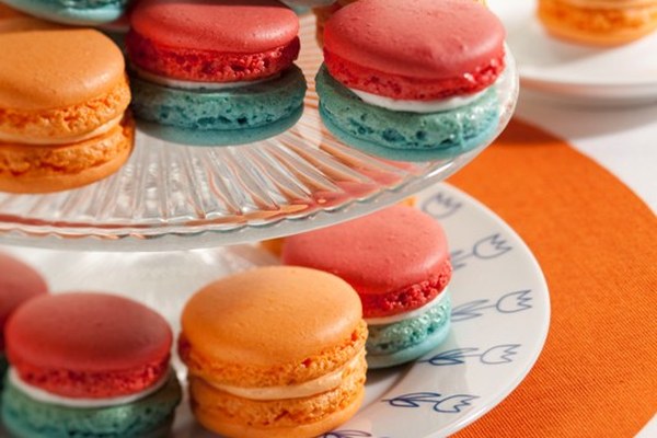 Oranje Rood-wit-blauw Macarons