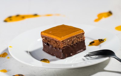Passievrucht Donkere Chocolade Vegan met V-GO! Vegan Cake