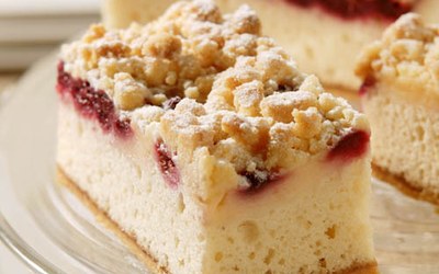 Plaatcake Cranberry Kruimel