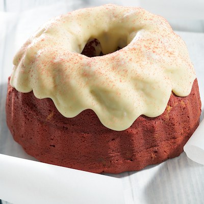 Red Velvet Tulband met Witte Chocolade