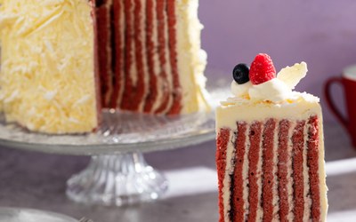 Vertical Layer Red Velvet